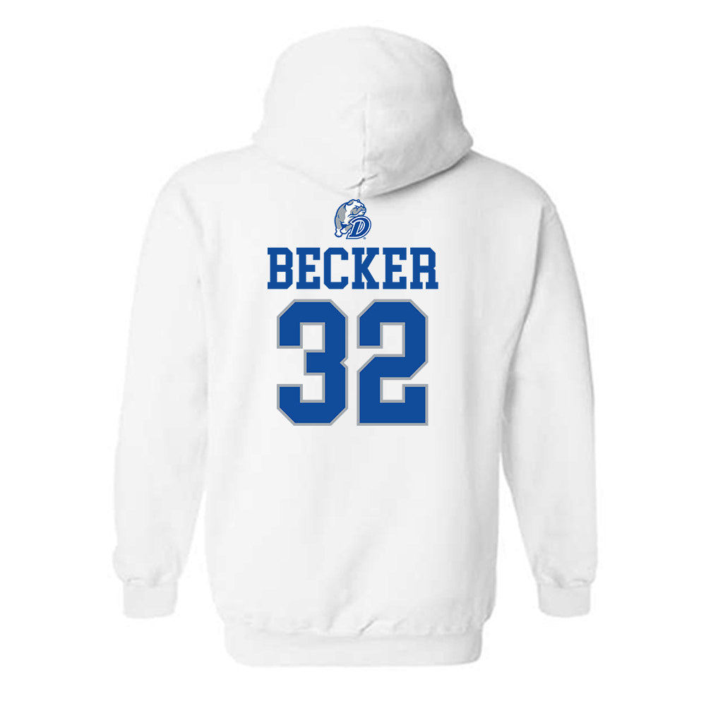 Drake - NCAA Women's Basketball : Courtney Becker - Hooded Sweatshirt Sports Shersey