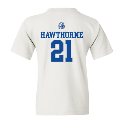 Drake - NCAA Women's Basketball : Ava Hawthorne - Youth T-Shirt Sports Shersey