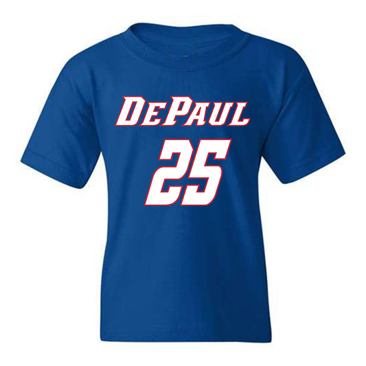 Depaul - NCAA Women's Soccer : Nahla Dominguez - Youth T-Shirt Replica Shersey
