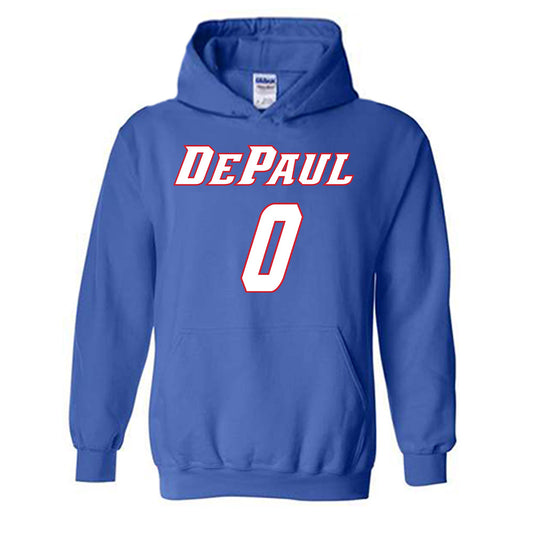 DePaul - NCAA Men's Basketball : Zion Cruz Shersey Hooded Sweatshirt