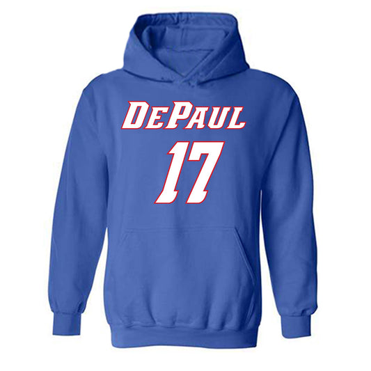 Depaul - NCAA Women's Soccer : Tessa Fagerson - Hooded Sweatshirt Replica Shersey