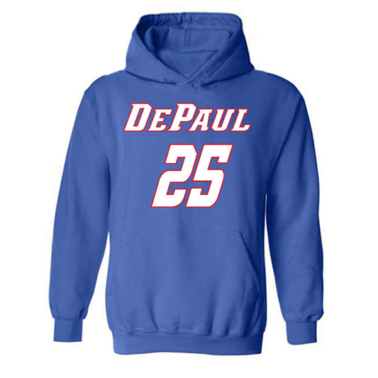 Depaul - NCAA Women's Soccer : Nahla Dominguez - Hooded Sweatshirt Replica Shersey