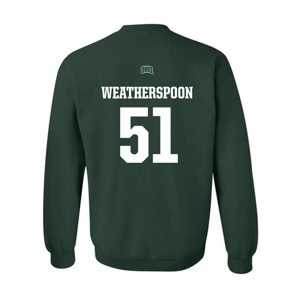 Ohio - NCAA Football : Davion Weatherspoon - Crewneck Sweatshirt Sports Shersey
