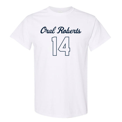 Oral Roberts - NCAA Men's Basketball : DeShang Weaver T-Shirt