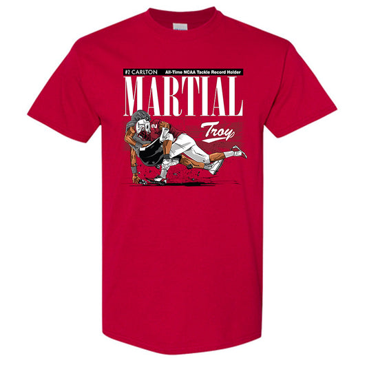 Troy - NCAA Football : Carlton Martial Ncaa Tackle Record T-Shirt