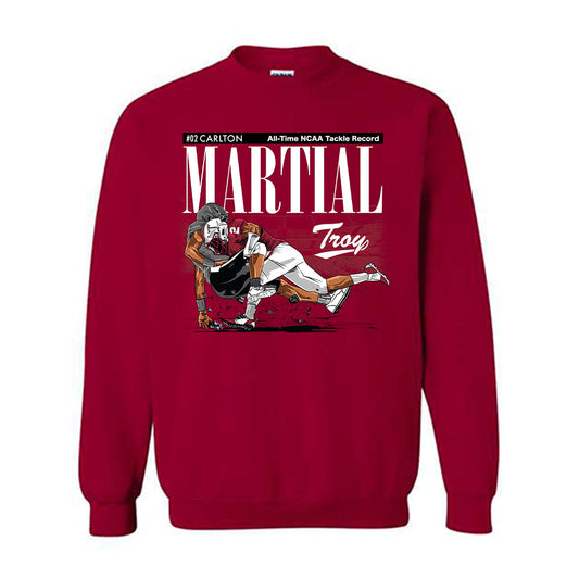 Troy - NCAA Football : Carlton Martial NCAA Tackle Record Sweatshirt