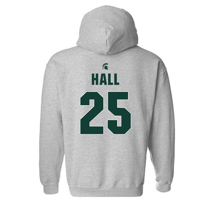 Michigan State - NCAA Men's Basketball : Malik Hall - Hooded Sweatshirt Classic Shersey