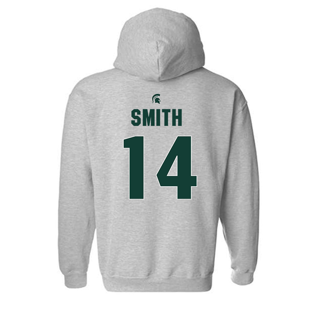 Michigan State - NCAA Men's Basketball : Davis Smith - Hooded Sweatshirt Classic Shersey