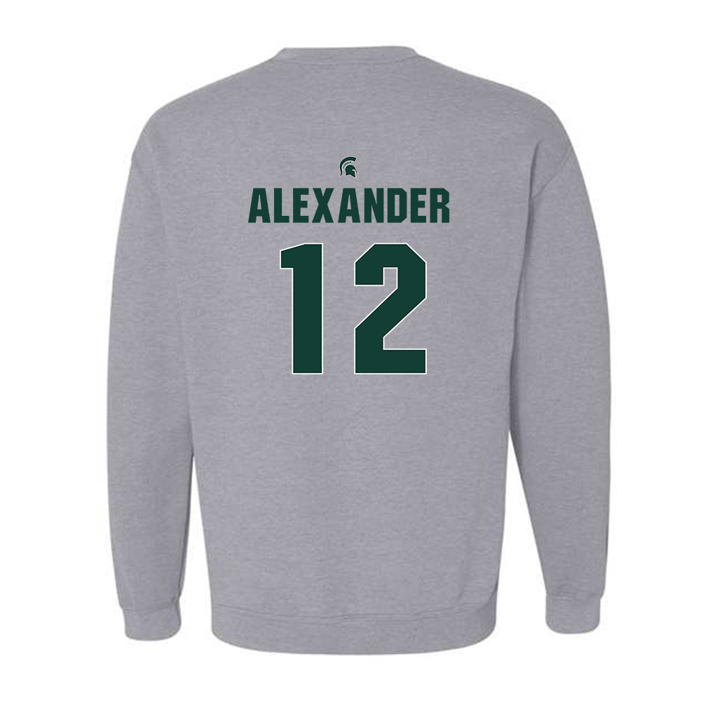 Michigan State - NCAA Women's Basketball : Isaline Alexander - Crewneck Sweatshirt Classic Shersey