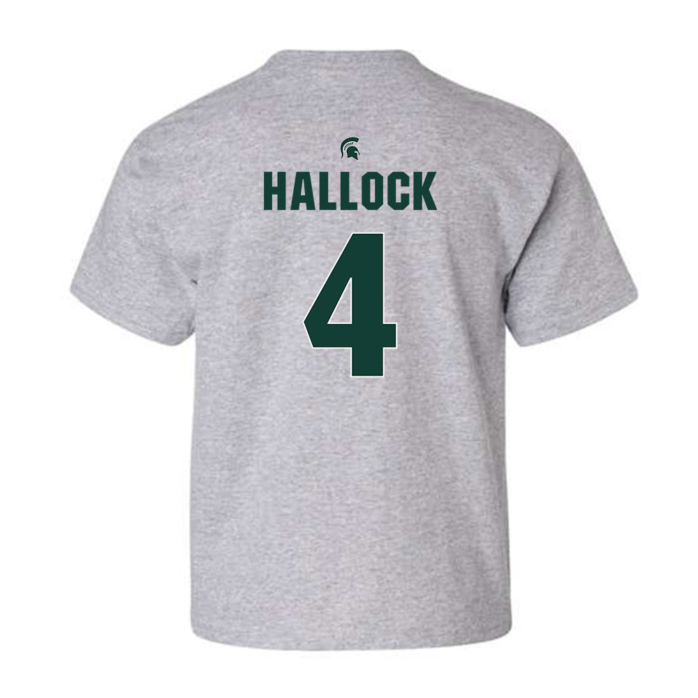 Michigan State - NCAA Women's Basketball : Theryn Hallock - Youth T-Shirt Classic Shersey