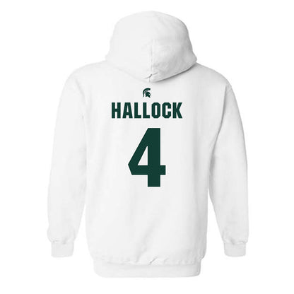 Michigan State - NCAA Women's Basketball : Theryn Hallock - Hooded Sweatshirt Classic Shersey