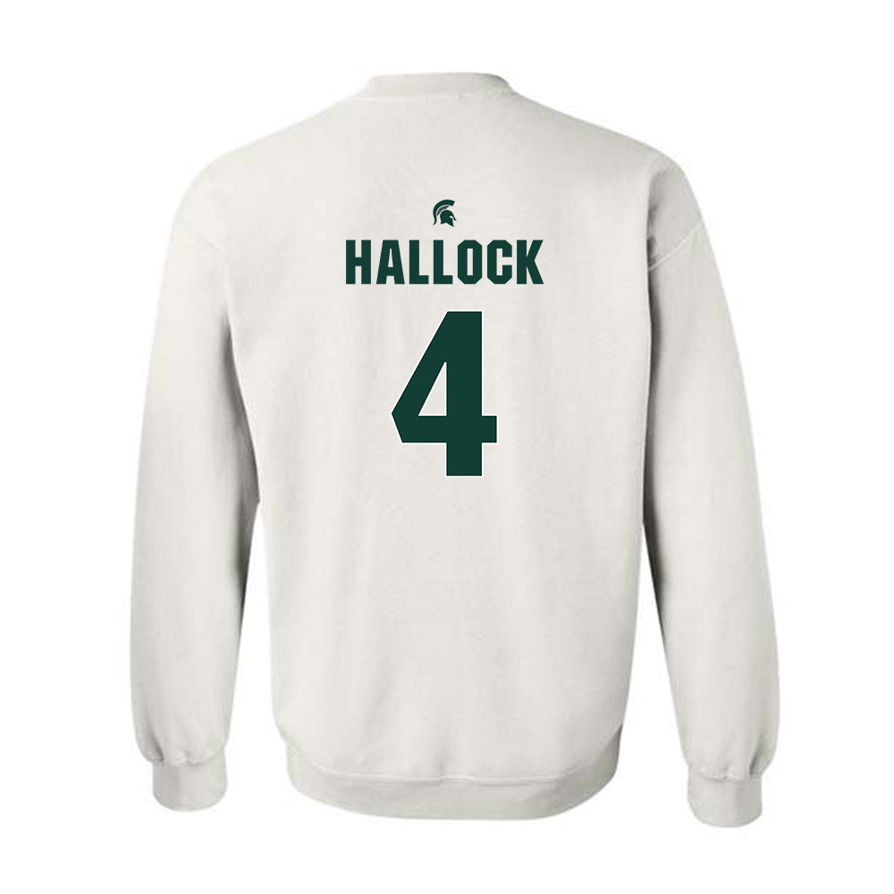 Michigan State - NCAA Women's Basketball : Theryn Hallock - Crewneck Sweatshirt Classic Shersey