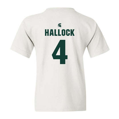 Michigan State - NCAA Women's Basketball : Theryn Hallock - Youth T-Shirt Classic Shersey