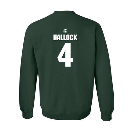 Michigan State - NCAA Women's Basketball : Theryn Hallock - Crewneck Sweatshirt Classic Shersey