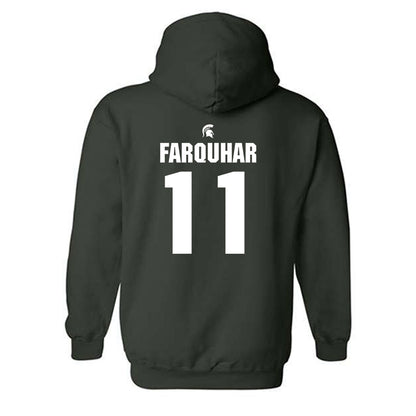 Michigan State - NCAA Baseball : Tate Farquhar - Hooded Sweatshirt Classic Shersey