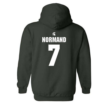 Michigan State - NCAA Men's Basketball : Gehrig Normand - Hooded Sweatshirt Classic Shersey