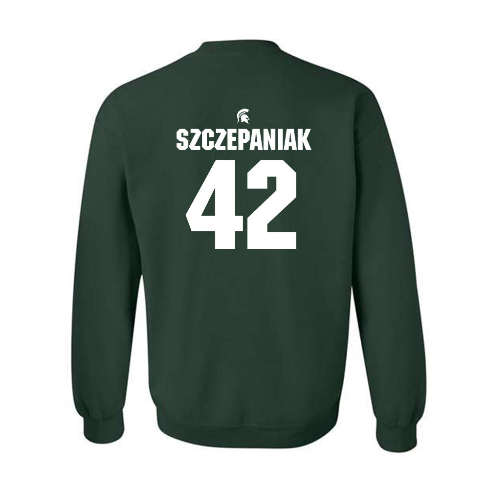 Michigan State - NCAA Baseball : Ryan Szczepaniak - Crewneck Sweatshirt Classic Shersey