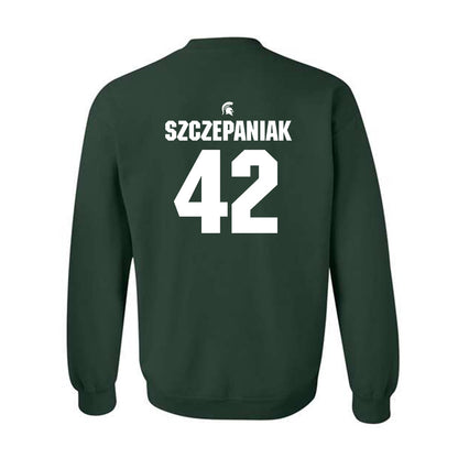 Michigan State - NCAA Baseball : Ryan Szczepaniak - Crewneck Sweatshirt Classic Shersey