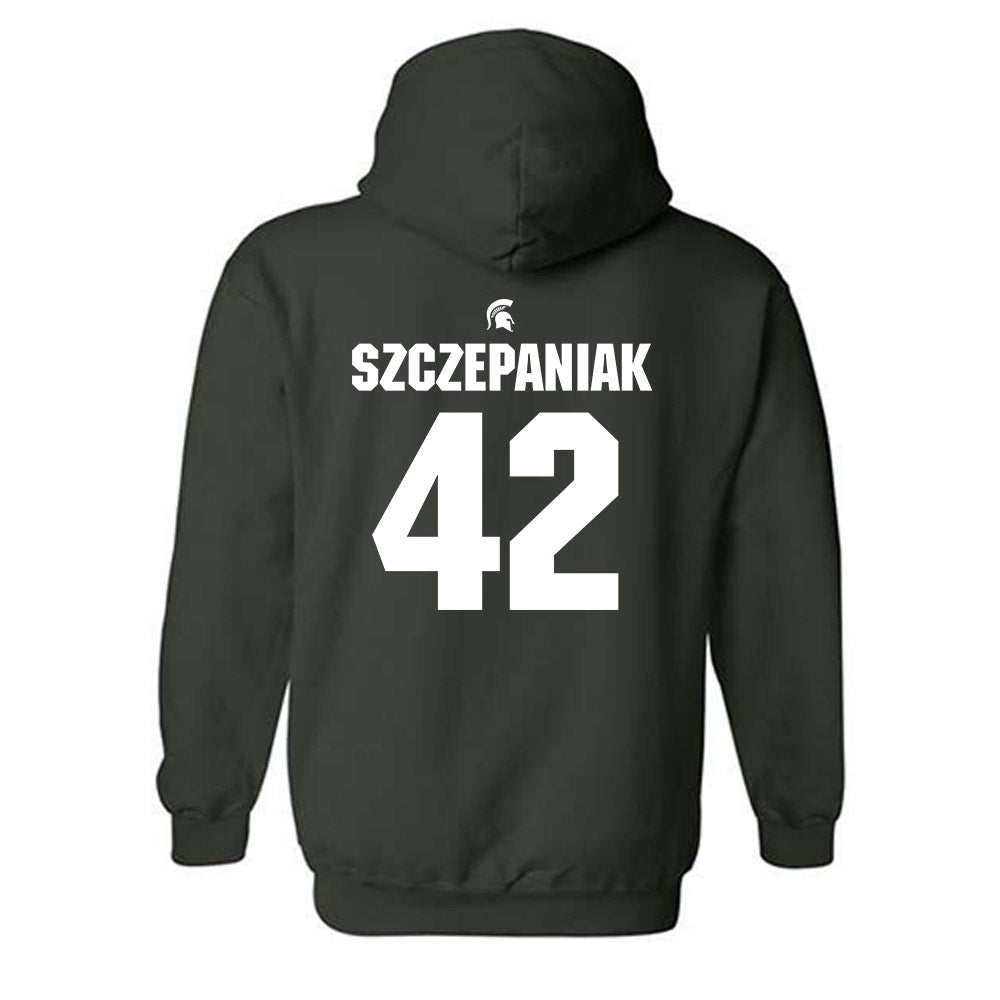 Michigan State - NCAA Baseball : Ryan Szczepaniak - Hooded Sweatshirt Classic Shersey