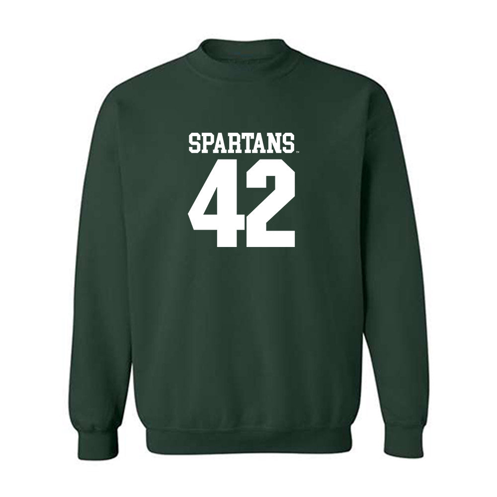 Michigan State - NCAA Baseball : Ryan Szczepaniak - Crewneck Sweatshirt Classic Shersey