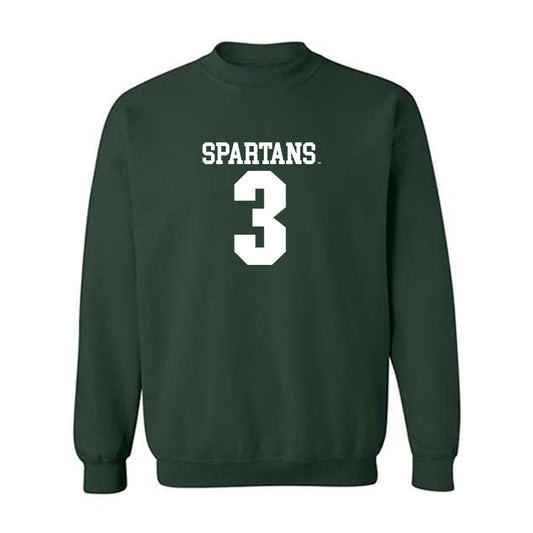 Michigan State - NCAA Men's Basketball : Jaden Akins - Crewneck Sweatshirt Classic Shersey