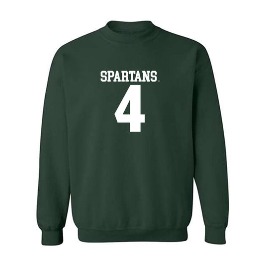 Michigan State - NCAA Women's Basketball : Theryn Hallock - Crewneck Sweatshirt Classic Shersey