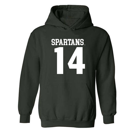 Michigan State - NCAA Men's Basketball : Davis Smith - Hooded Sweatshirt Classic Shersey