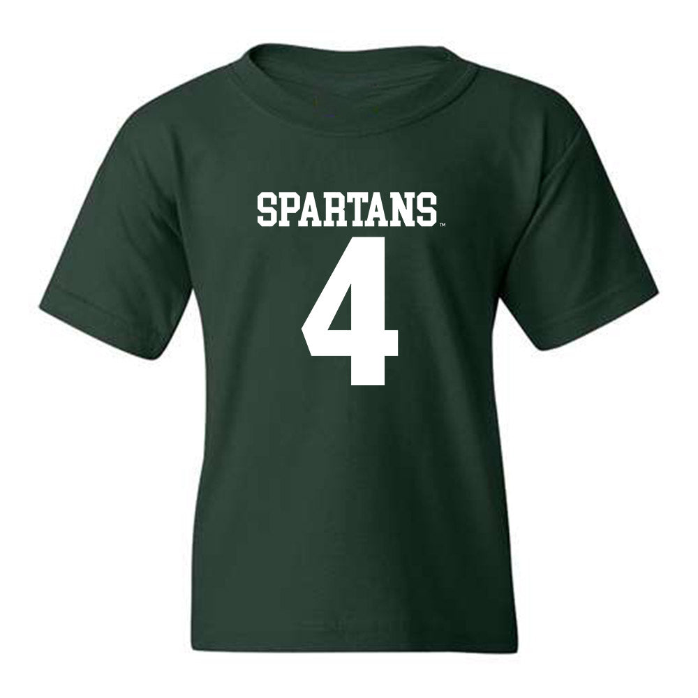 Michigan State - NCAA Women's Basketball : Theryn Hallock - Youth T-Shirt Classic Shersey