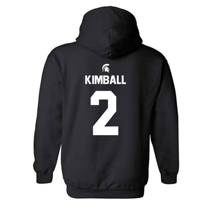 Michigan State - NCAA Women's Basketball : Abbey Kimball - Hooded Sweatshirt Sports Shersey