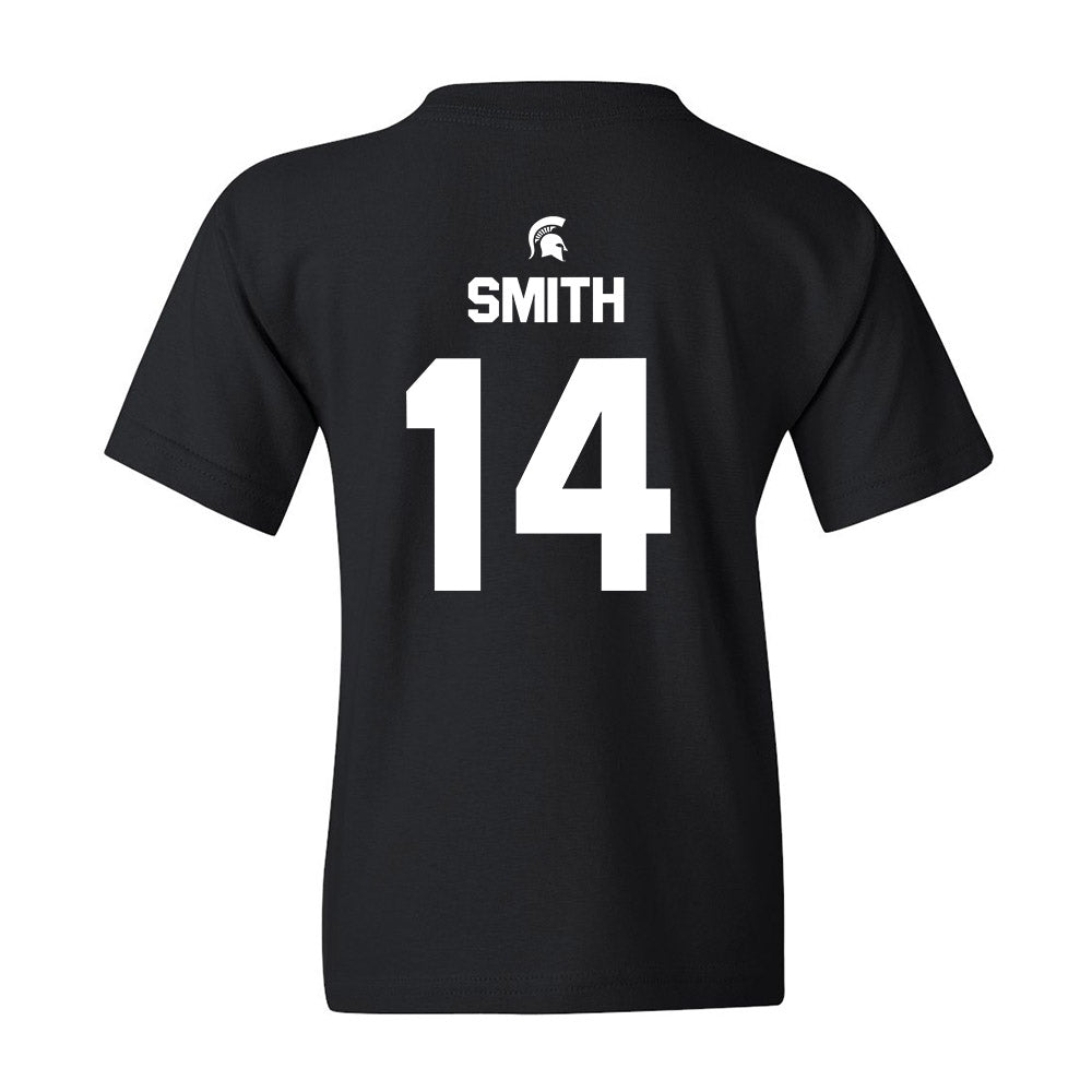 Michigan State - NCAA Men's Basketball : Davis Smith - Youth T-Shirt Sports Shersey