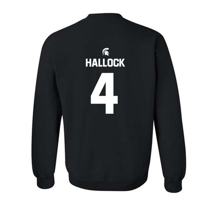 Michigan State - NCAA Women's Basketball : Theryn Hallock - Crewneck Sweatshirt Sports Shersey