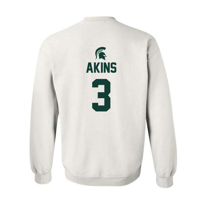 Michigan State - NCAA Men's Basketball : Jaden Akins - Crewneck Sweatshirt Sports Shersey