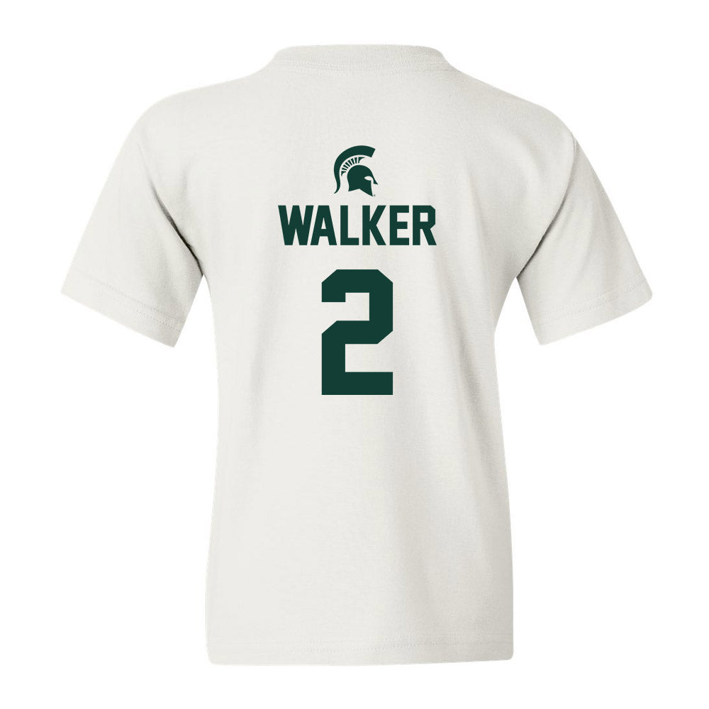 Michigan State - NCAA Men's Basketball : Tyson Walker - Youth T-Shirt Sports Shersey