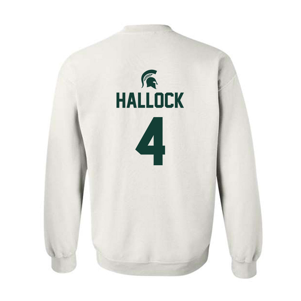 Michigan State - NCAA Women's Basketball : Theryn Hallock - Crewneck Sweatshirt Sports Shersey