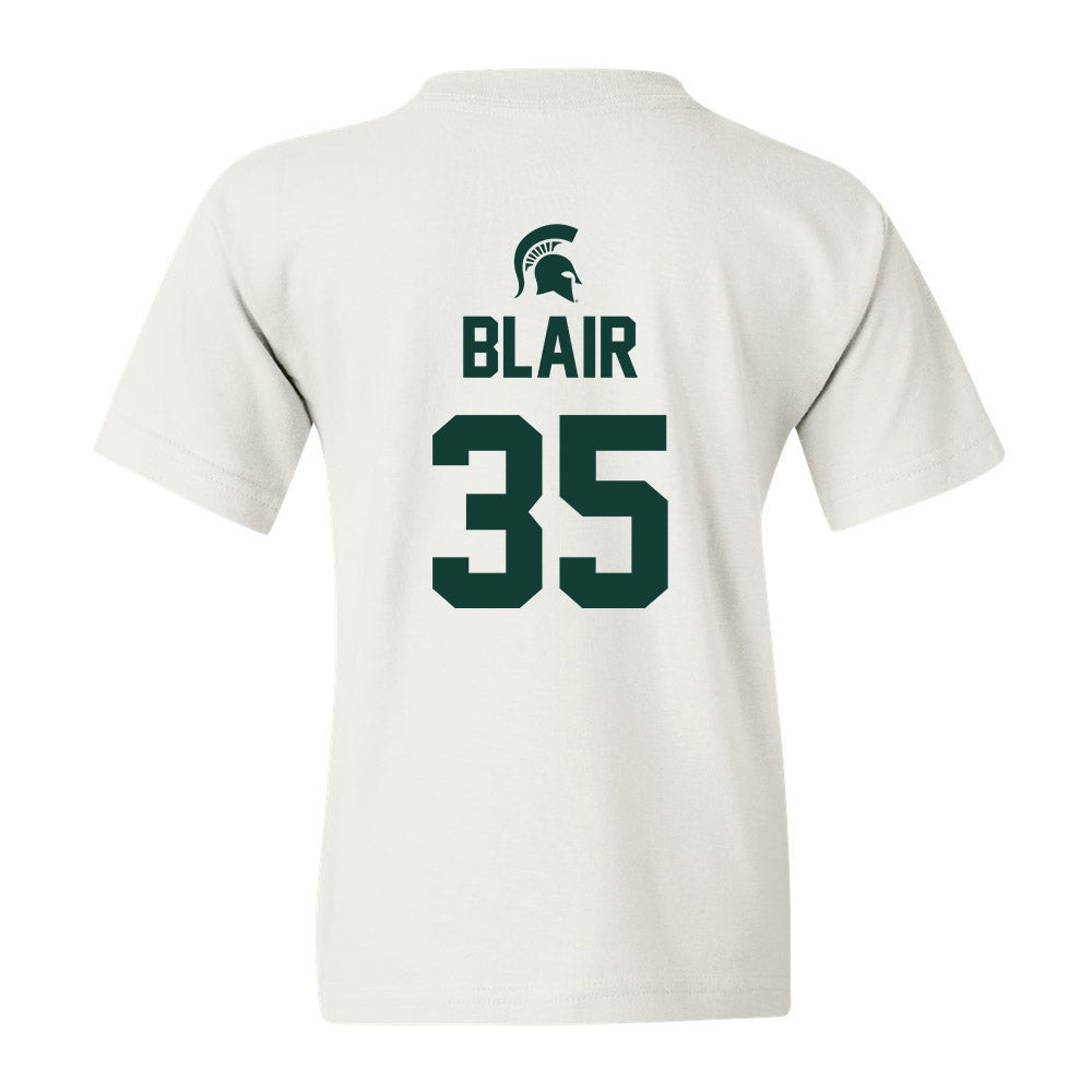 Michigan State - NCAA Women's Basketball : Kennedy Blair - Youth T-Shirt Sports Shersey