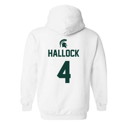 Michigan State - NCAA Women's Basketball : Theryn Hallock - Hooded Sweatshirt Sports Shersey