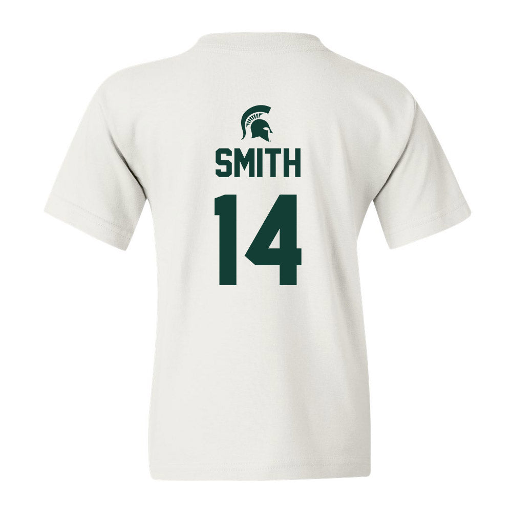 Michigan State - NCAA Men's Basketball : Davis Smith - Youth T-Shirt Sports Shersey