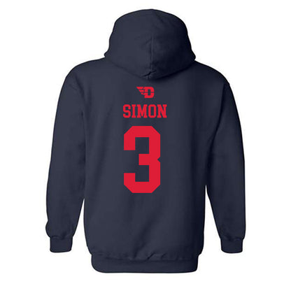 Dayton - NCAA Men's Basketball : Jaiun Simon - Hooded Sweatshirt Sports Shersey
