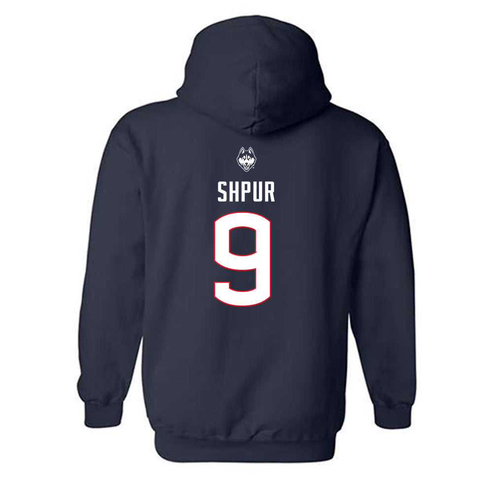 UConn - NCAA Baseball : Caleb Shpur - Hooded Sweatshirt Sports Shersey