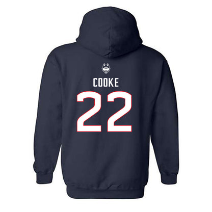 UConn - NCAA Baseball : Ian Cooke - Hooded Sweatshirt Sports Shersey