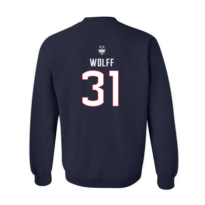 UConn - NCAA Baseball : Devin Wolff - Crewneck Sweatshirt Sports Shersey