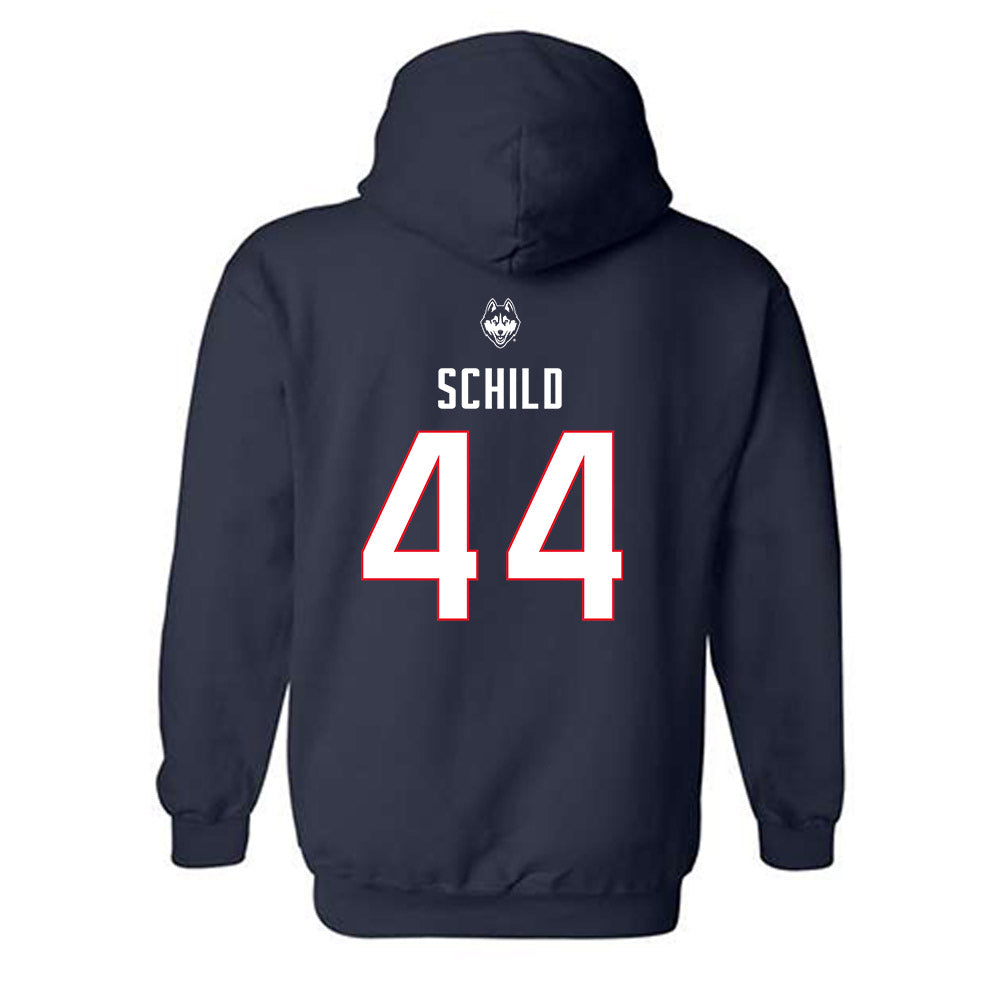 UConn - NCAA Baseball : Ben Schild - Hooded Sweatshirt Sports Shersey