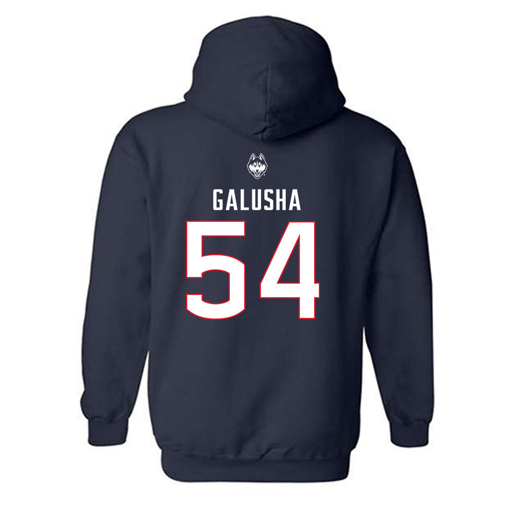 UConn - NCAA Baseball : Thomas Galusha - Hooded Sweatshirt Sports Shersey