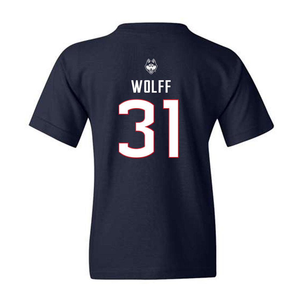 UConn - NCAA Baseball : Devin Wolff - Youth T-Shirt Sports Shersey