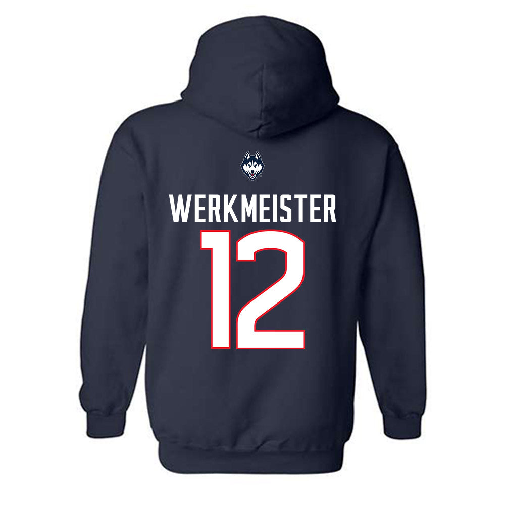 UConn - NCAA Women's Volleyball : Emma Werkmeister - Hooded Sweatshirt Sports Shersey