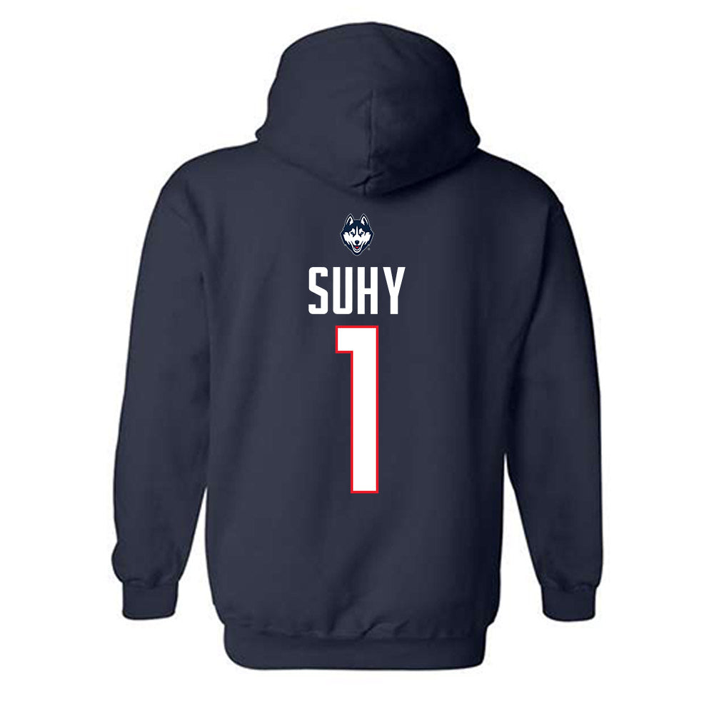 UConn - NCAA Women's Volleyball : Isabella Suhy - Hooded Sweatshirt Sports Shersey