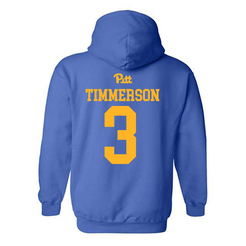 Pittsburgh - NCAA Women's Basketball : Jasmine Timmerson - Hooded Sweatshirt Sports Shersey