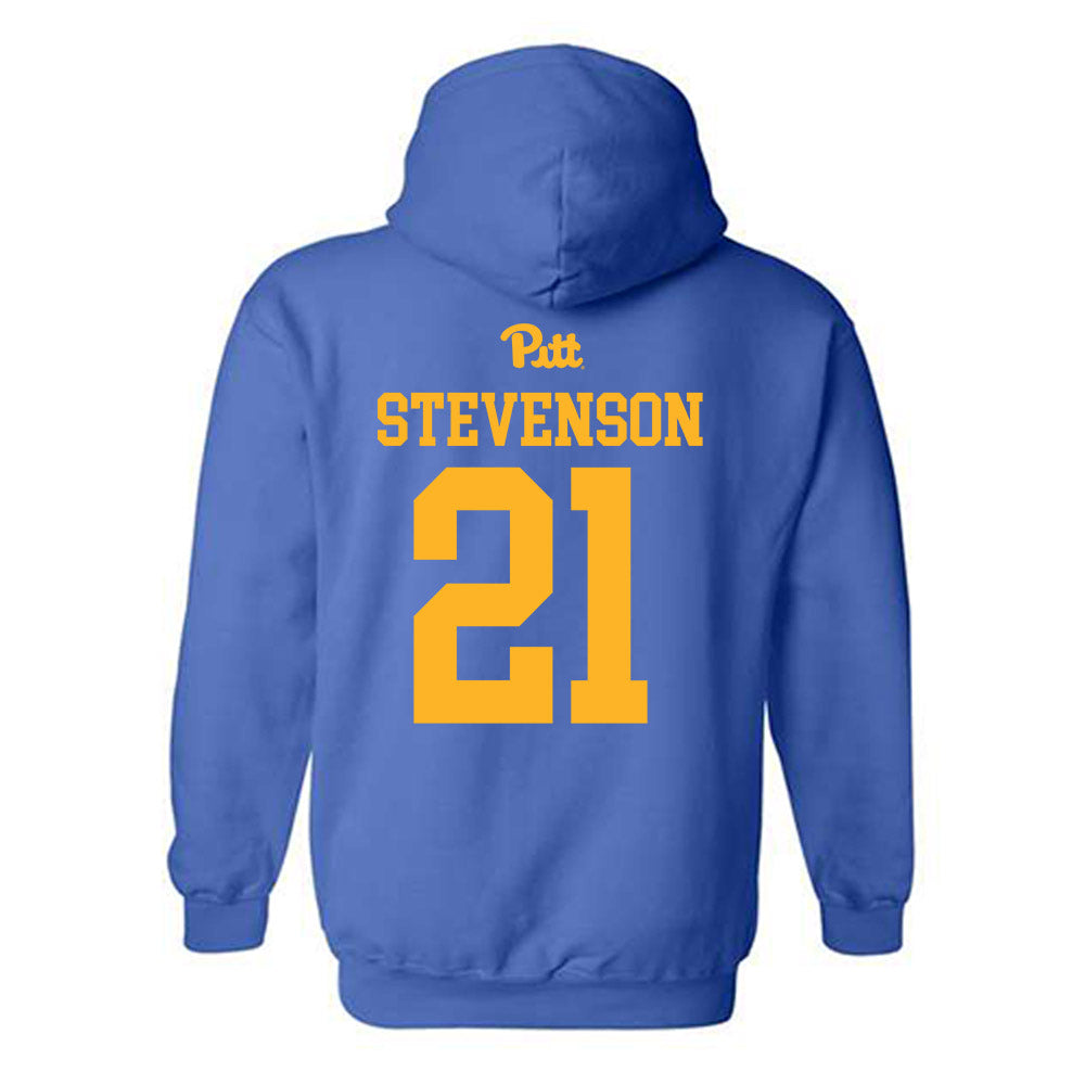 Pittsburgh - NCAA Men's Basketball : Vason Stevenson - Hooded Sweatshirt Sports Shersey