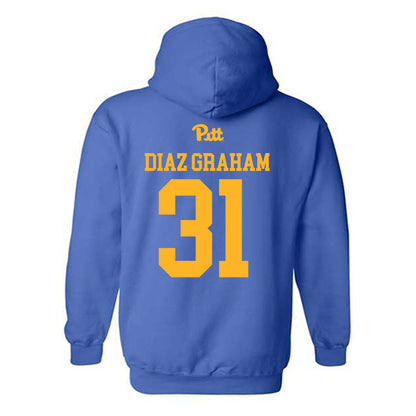 Pittsburgh - NCAA Men's Basketball : Jorge Diaz Graham - Hooded Sweatshirt Sports Shersey