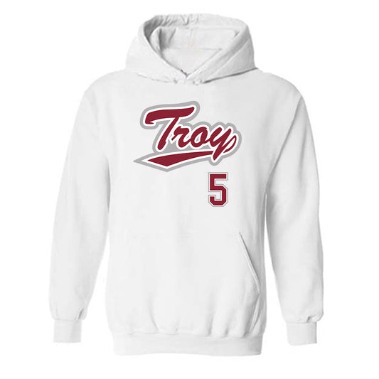 Troy - NCAA Baseball : Kole Myers - Hooded Sweatshirt Classic Shersey